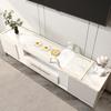 Mantel transparente de PVC para mueble de TV, ligero, de lujo, de alta gama, largo, para zapatos, protector de encimera y aparador.