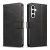 Para capa de couro para celular Samsung A16, capa para celular A15, capa protetora flip A17 em couro de bezerro com fecho magnético A26/A56