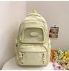 Mochila escolar infantil para alunos do ensino fundamental, 3ª à 6ª série, mochila fofa e fresca, estilo doce, cor sólida, camada transparente, bolsa para pintura