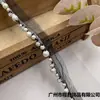 Malla Negra y Blanca de Puntos Bordado a Mano Perlas Diamante Encaje de un Solo Lado Accesorios para Bordes de Ropa Puños Accesorios