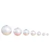 Puzuo Color Fuerte que Conserva Cobre Plateado Arena Plata Accesorios para Joyería DIY Cuentas Redondas Cuentas Plateadas Pulsera Collar Cadena de Mano Versátil Cuentas Sueltas