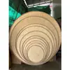 Cesta de bambú tejida para aventar decoración del hogar secado baile pintura granja plato redondo de bambú alimentar palomas productos de bambú hechos a mano