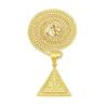 Europeu e americano transfronteiriço hip hop retro tendência aço inoxidável banhado a ouro pirâmide olho do diabo pingente de aço titânio em estoque atacado
