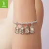 Yinziyun Original Plata de Ley S925 Colgante de Doce Constelaciones Accesorios de Joyería Estilo Europeo y Americano Versátil Cuentas para DIY