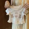 Dulce Conjunto para Niñas de Jardín de Infancia Verano 2026 Moderno Top de Manga Corta y Pantalones Antimosquitos Conjunto de Dos Piezas para Niños Pequeños