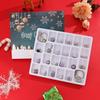 Caja de regalo de joyería con cuentas de copo de nieve navideño, calendario de adviento, pulsera de cuentas con forma de corazón color morado, caja sorpresa