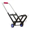 Carro de mano plegable pequeño para uso doméstico, para transportar mercancías, compras, compras de comestibles, montar puestos, carro de equipaje ligero y portátil