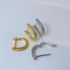 Pendientes de hebilla de oreja minimalistas franceses de comercio exterior transfronterizo para mujer, aretes pequeños de oro de 14 quilates chapados en plata S925, moda al por mayor