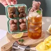Molde de Hielo de Oso de Silicona Bandeja de Hielo de Silicona Molde de Hielo Congelado de Moda Molde de Hielo para Café Congelado Té de Leche Bolsa de Hielo