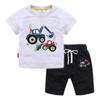 Roupa Infantil Conjunto de Verão de Manga Curta, Customização em Pequenas Quantidades com Fotos e Amostras, Conjunto de Duas Peças com Shorts de Manga Curta em Algodão Puro, Fábrica de Origem