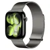 Adecuado para Apple Ultra2/ Correa azul de 3 m línea 06 de dos secciones simple magnética milanesa iWatch10/11 correa de acero