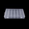 Caja de almacenamiento transparente extraíble de 36 compartimentos, muestra de caja de acabado de herramientas de componente cero, piezas, anzuelo, tornillo, caja de plástico