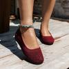 Zapatos de punto huecos zapatos de mujer 2023 Verano nuevos color puro tejido transfronterizo tacón plano casual zapatos transpirables transfronterizos