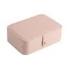 Caja de Joyería Portátil de Gran Capacidad Transfronteriza Estilo Crema para Niñas Viaje de Negocios Viaje Compartimento para Pendientes Anillos Collares Caja de Almacenamiento