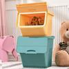 Caixa Organizadora de Brinquedos com Abertura Frontal, Caixa Organizadora Doméstica com Tampa Flip-Top, Caixa Organizadora de Roupas, Cesta Organizadora de Lanches Extra Grande