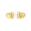 Europa e Estados Unidos transfronteiriços ins rede de celebridades moda textura 18k ouro aço inoxidável combinação de cores dourado e prateado brincos exagerados em forma de coração de amor femininos