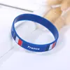 Pulseiras de Silicone com Bandeiras Impressas dos Estados Unidos, México, Canadá, Alemanha, Brasil, Etc