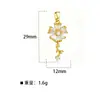 Accesorios para Joyería DIY Venta Caliente Arcoíris Cobre Micro Incrustación Circonita Accesorios para Joyería Temperamento Femenino Accesorios de Alta Gama