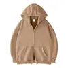 2026 Sudadera Nueva de Moda Transfronteriza Cremallera Doble Cardigan con Capucha Sudadera con Capucha Casual Versátil Europea y Americana Sudadera de Color Sólido