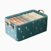 Cesta de Acero con Spray Bronceado de Plástico, Lavable, Plegable, para Acabado de Ropa Doméstica, Caja Grande para Guardar Pantalones
