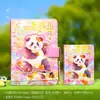 Caderno Fivela Panda Caderno Portátil Bolso Mini Caderno Branco Desenho Animado Alto Valor Fofo Caderno Estudante
