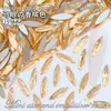 Rhinestones para Uñas Largos Tipo Marquisa de Fondo Plano de 2.5*8mm Más Vendidos, Decoraciones para Uñas Serie Brillante, Accesorios para Uñas Usables al por Mayor