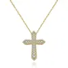 Transfronterizo Nuevo Moda de Gran Venta Conjunto Completo Collar de Cruz de Moissanita Plata de Ley S925 Joyería para Mujer Cadena para Clavícula Europa y Estados Unidos