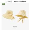 Sombrero Protector Solar de Corea del Sur para Niñas Estilo Coreano Nuevo Sombrero de Pescador de Ala Ancha Doble Cara Cuadros Salinos Artístico Reductor de Edad Sombrero Parasol