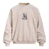 Sudadera de manga larga con cuello redondo y estampado creativo de rompecabezas, estilo streetwear americano de corte holgado para hombre, adecuada para primavera y otoño