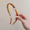 Faixa de cabelo com estampa de leopardo vintage Dongdaemun, faixa de cabelo simples de acrílico com coroa alta, sensação de alta qualidade, clipe de cabelo para óculos único e de nicho