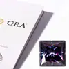 Piedras Cuadradas de Moissanita de Corte Princesa de Colores en Color D, Amarillas, Rojas, Azules, Piedras Sueltas de Moissanita con Certificado Gra al por Mayor