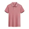 Nueva Camisa Polo de Verano con Cuello Hombres Manga Corta Color Sólido Ropa de Trabajo Marca de Moda para Hombres y Mujeres Camiseta Estampada Logo de Ropa de Trabajo Set