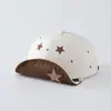Novo chapéu de bebê estilo coreano com estampa ins e estrela de cinco pontas, chapéu infantil para meninos de 1 ano, boné de beisebol com aba macia para comércio exterior