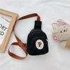 Bolso infantil de estilo coreano, moderno, con letras, bandolera pequeña para el pecho, monedero de color en contraste para niña, bolso para accesorios de bebé.