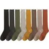 Calcetines Altos Grises Calcetines Gruesos Cálidos Calcetines de Rizo para Pantorrilla de Mujer Calcetines de Toalla de Color Puro Calcetines de Dormir Otoño e Invierno