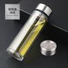 Copo de vidro com isolamento térmico de camada dupla de alto teor de borosilicato, copo de chá resistente a altas temperaturas, copo de presente espesso, impressão de logotipo personalizado