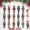 Conjunto de 15 Peças de Soldadinhos Quebra-Nozes em Estilo Militar para Árvore de Natal e Decorações de Ano Novo