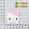 Parche de Goma Suave de PVC Cabeza de Gato de Dibujos Animados Gato Kt Accesorios para Funda de Teléfono Móvil y Tableta Materiales para Bricolaje en Casa Imán para Refrigerador