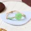 Jingdezhen Navidad Cerámica Cuerda Trenzada Pulsera Animales de Dibujos Animados Cuerda de Mano Joyería al por Mayor para Atracciones Turísticas Nicho Lujo Ligero