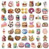 50 Hojas/Paquete Pegatinas de Comida Temática de Animales Donas Nuevo Compra Directa Transfronteriza Lindos Postres Pegatinas de Dibujos Animados para Niños
