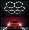Luz hexagonal à prova d'água em colmeia LED exclusiva transfronteiriça, luz personalizada para loja de carros e garagem, luz para estação de trabalho 110v com 5 furos e 14 furos