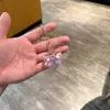 Chaveiro de acrílico transparente com areia movediça de desenho animado, pingente de bolsa, pequeno presente para crianças, decoração de carro