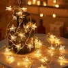 Gipsofila LED Estrela Estrela de Cinco Pontas Cordão de Luz Lanterna a Pilha Casamento Quarto Layout Externo Feriado Decoração de Natal