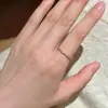 Anillo de Oro Minimalista de Nicho con Circonita Microincrustada para Mujer, Nuevo Anillo Abierto Versátil de Moda de Gama Alta para Mujer
