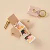 Foto de Stock Llavero de Cuero Llavero Impreso con UV Día de San Valentín Llavero de Regalo de Foto de 1.0 pulgada Colgante