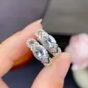 Aretes de aguamarinas naturales llenos de color fuego piedra principal grande 4*6 mm plata de ley 925 incrustación Seiko fabricantes
