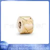Pandora 925 cobre blanco plateado pieza de flor aislante Anillo de estrella Corona clip fijo de silicona Pulsera de cuentas DIY