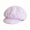 Gorra octogonal de estilo coreano 2026, nueva, floral, colorida, moteada, para primavera y otoño, boina de mujer, gorra de visera fresca y versátil.