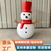 Escultura de Muñeco de Nieve Navideño Grande de Fibra de Vidrio para Exteriores Dispositivo de Exhibición Navideña Personalizado Muñeco de Tamaño Extra Grande Adornos de Pie para el Suelo