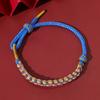 Pulsera de los Cinco Dioses de la Riqueza Estilo Tíbet, Pulsera Tejida a Mano Nudo Flor de Durazno, Cuerda Multicolor Estilo Étnico, Cuerda Roja Estilo Nuevo Chino DIY